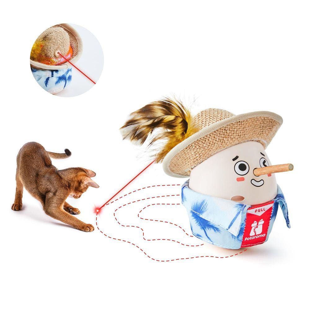 Brinquedo a laser Cat Potaroma Electric Self-Wobble com Silvervine