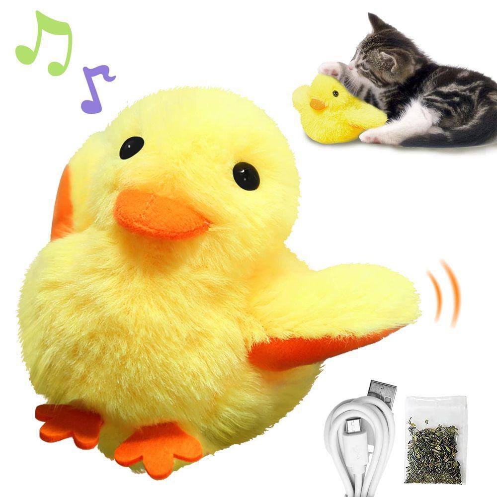 Cat Toy BuntyJoy Flapping Duck com catnip e sensor de vibração