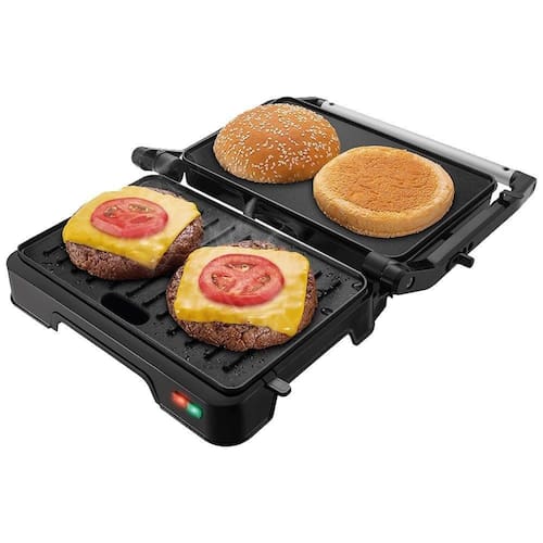 imagem-Grill Mondial PG-01-180 Master Press Duo | 1000W, Revestimento Antiaderente, Preto/Inox - 110V