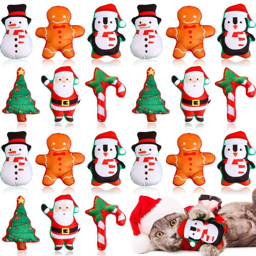 Catnip Toys Liliful Christmas Cat, 24 peças de pelúcia