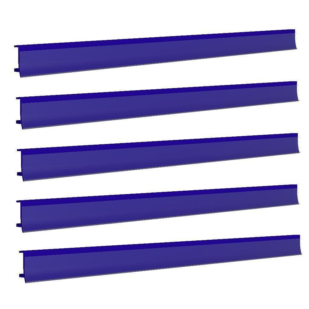 Porta Etiqueta Bandeja Gondola Fit 90 Cm Azul Kit Com 30