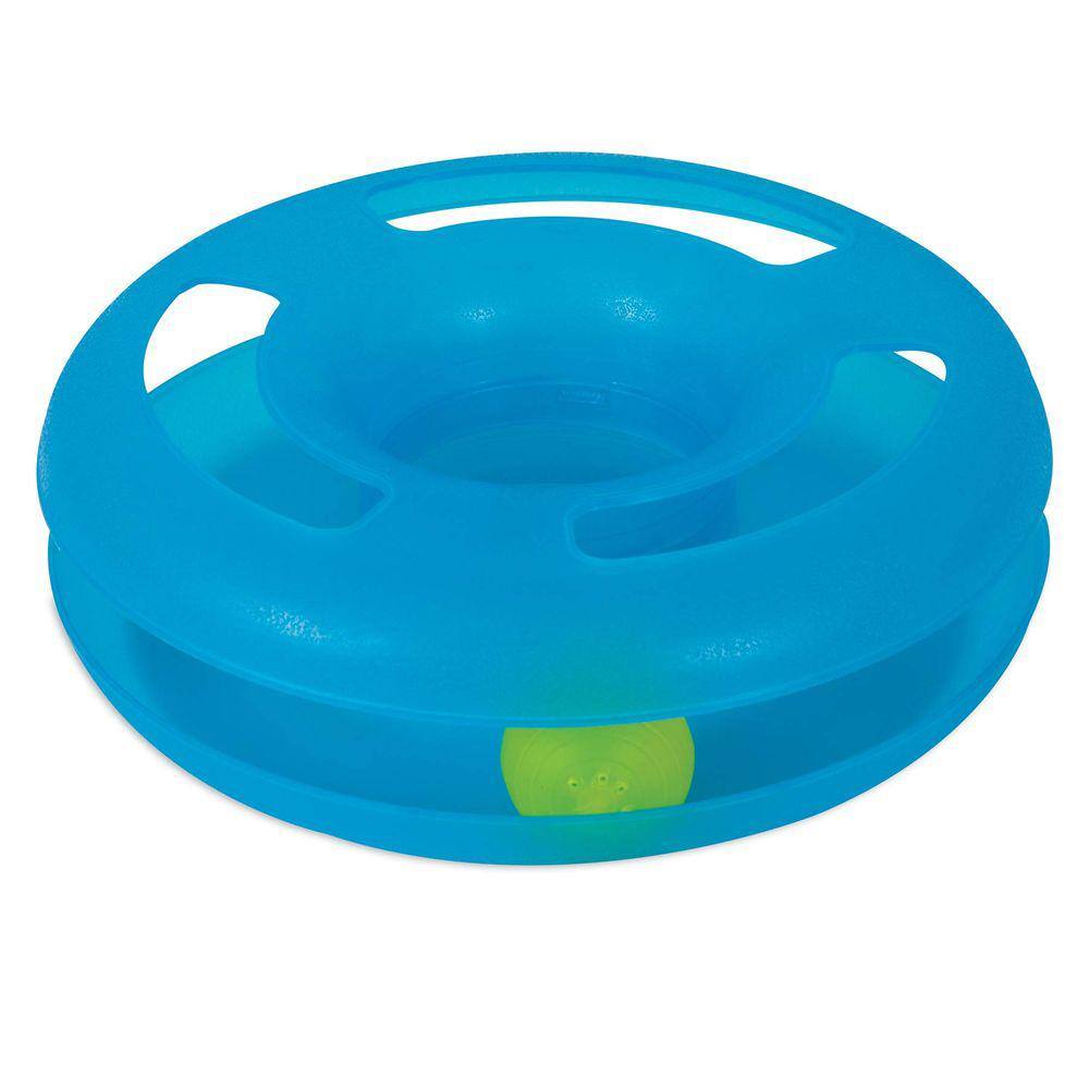 Brinquedo interativo para gatos Fat Cat Crazy Circle com bola de erva-dos-gatos