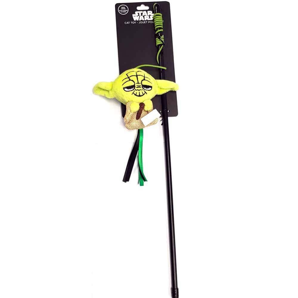 Varinha Cat Teaser Silver Paw Star Wars Yoda 45 cm com Catnip