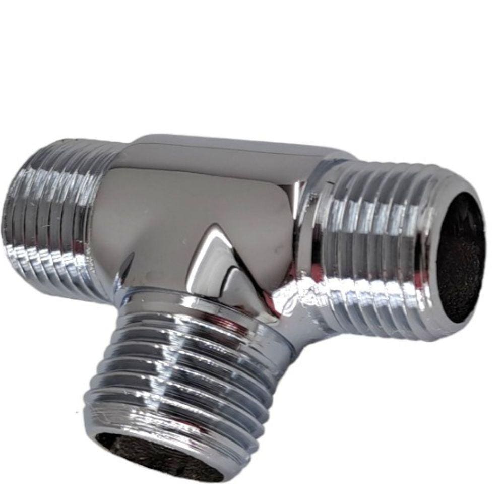 Tee Rosca Macho 1/2 Ideal p/ Ligação de Monocomando Cromado