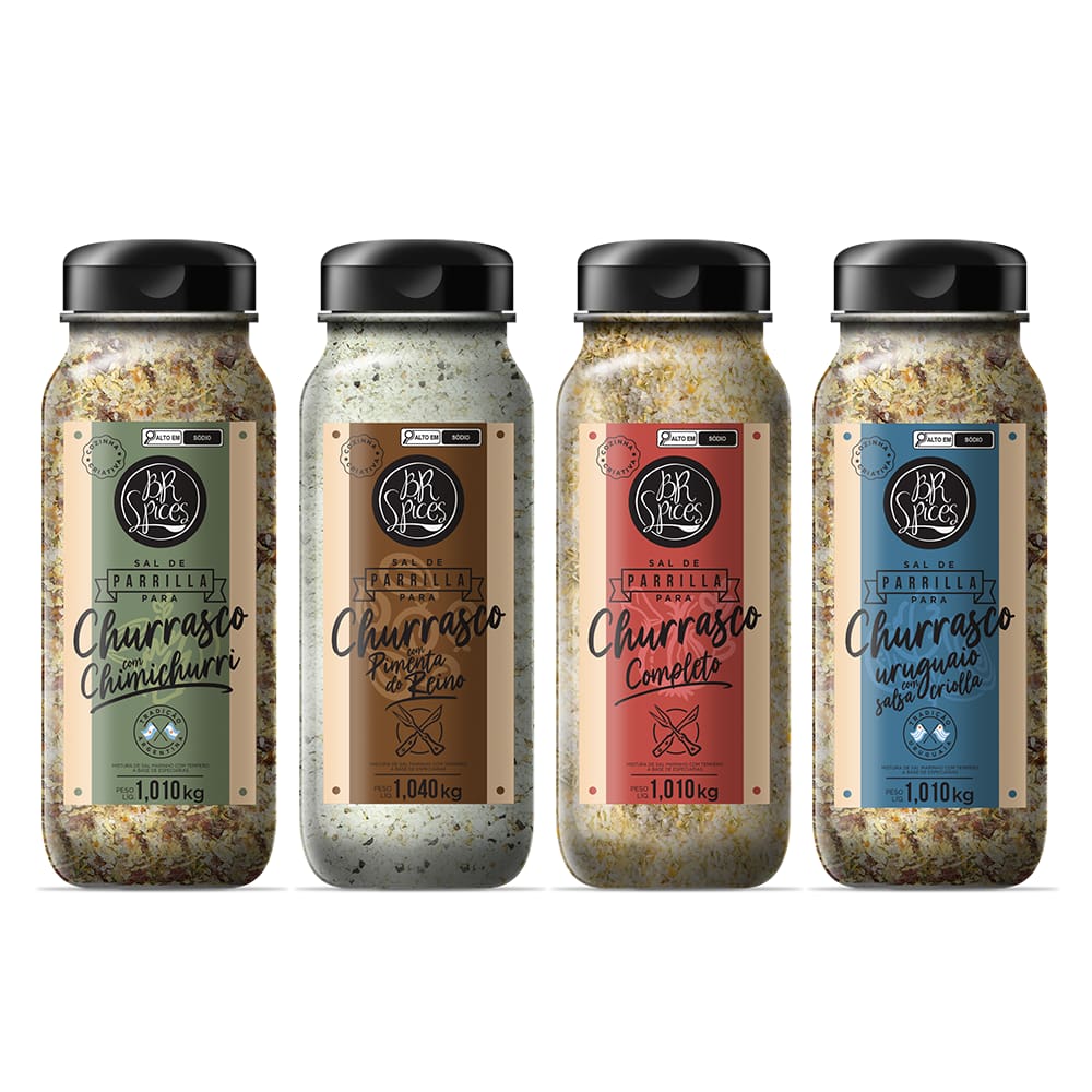 Combo Temperos 100% Parrilla - BR Spices Cozinha Criativa
