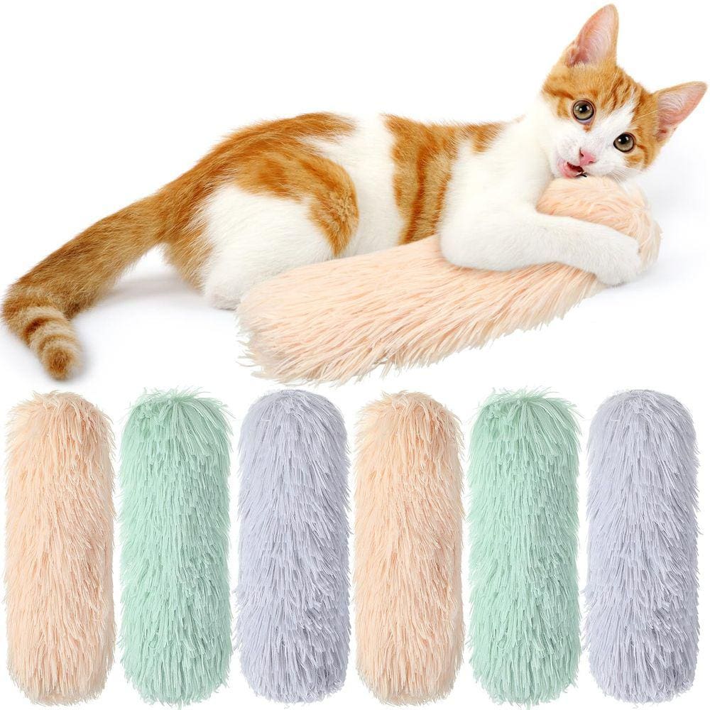 Brinquedos para dentição para gatos Silkfly, 6 peças, travesseiro de erva-dos-gatos para gatos