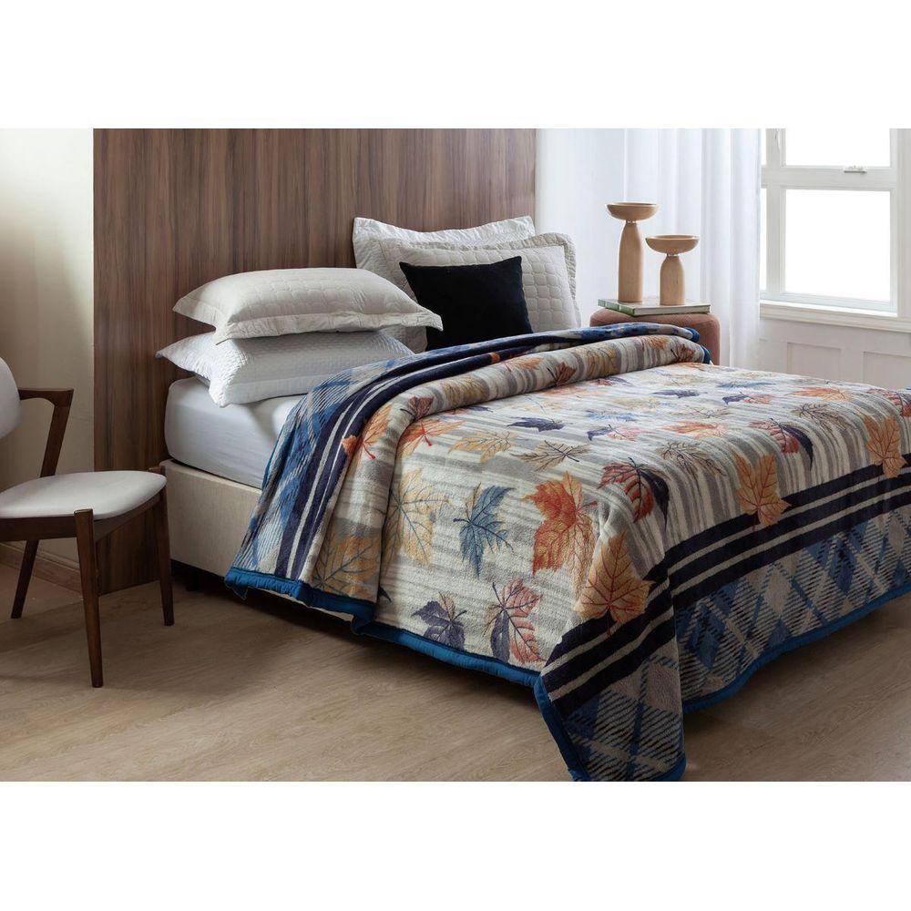 Cobertor Dyuri Plus Casal 180X220M Estampa Tay Azul Jolitex