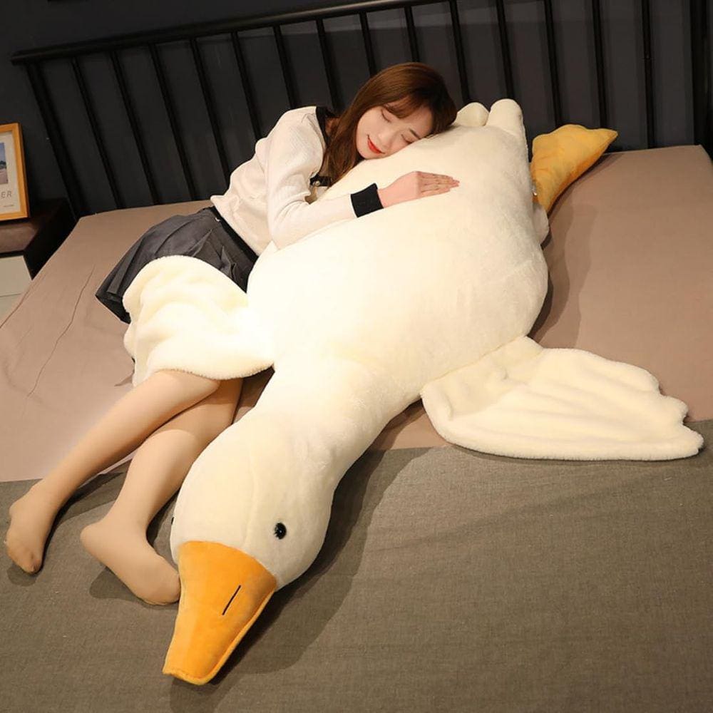 Almofada macia de pelúcia Srutirbo Giant Goose de 130 cm