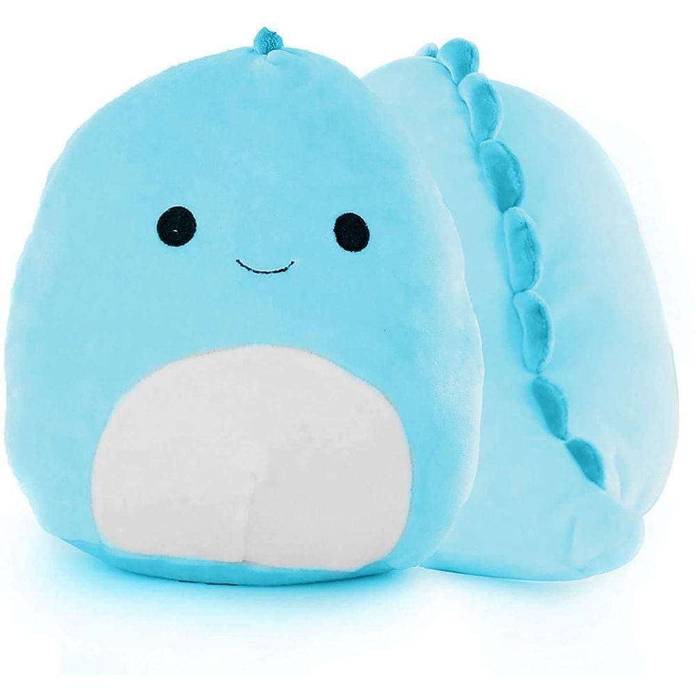 Brinquedo de pelúcia Clanam Cute Dinosaur Stuffed Bich 20 cm azul
