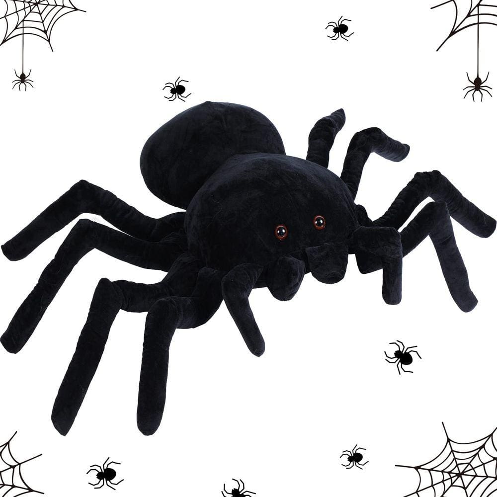 Brinquedo de aranha de pelúcia HyDren Giant Realistic Black Plush 40 cm