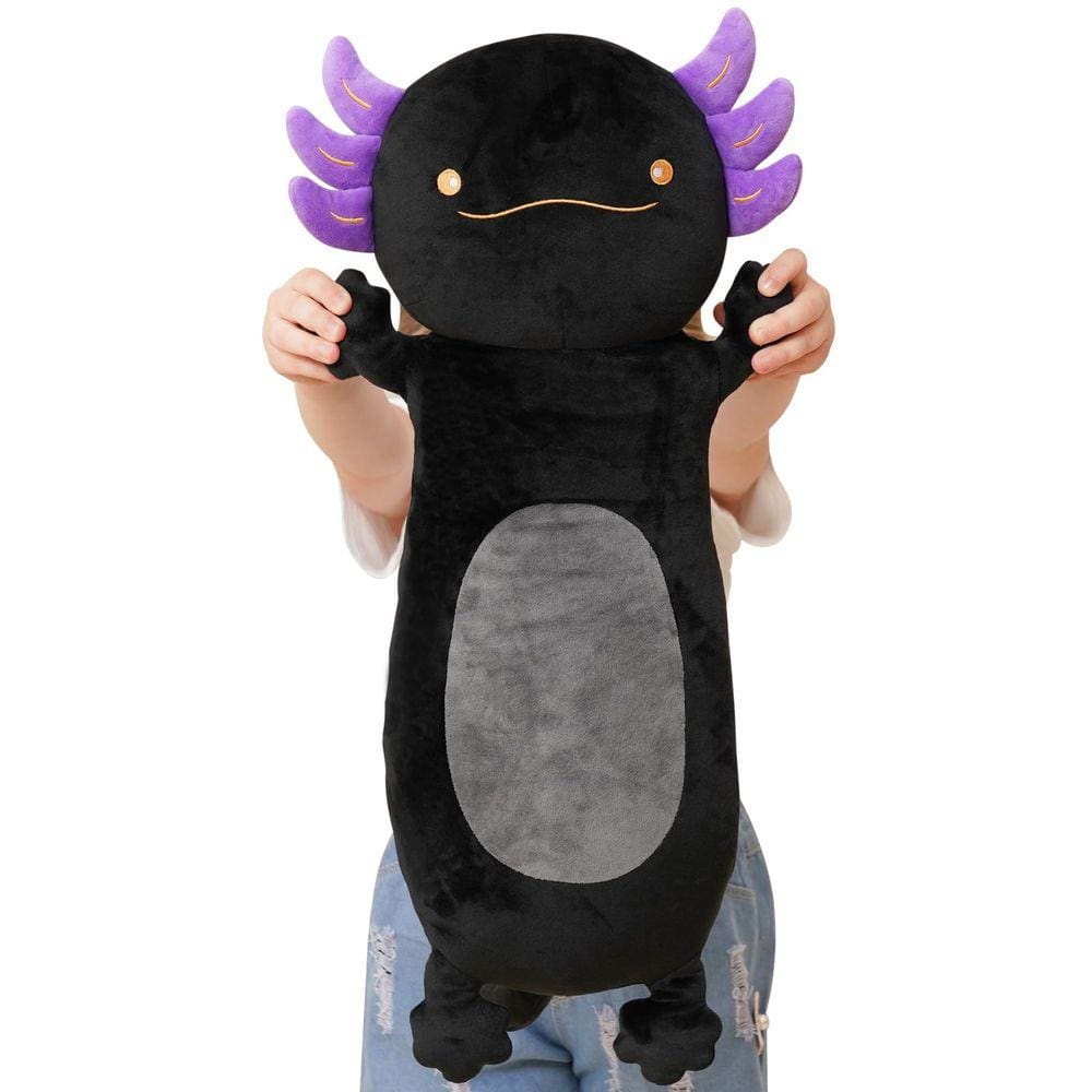 Almofada corporal de pelúcia Tianmihou Giant Black Axolotl 50cm