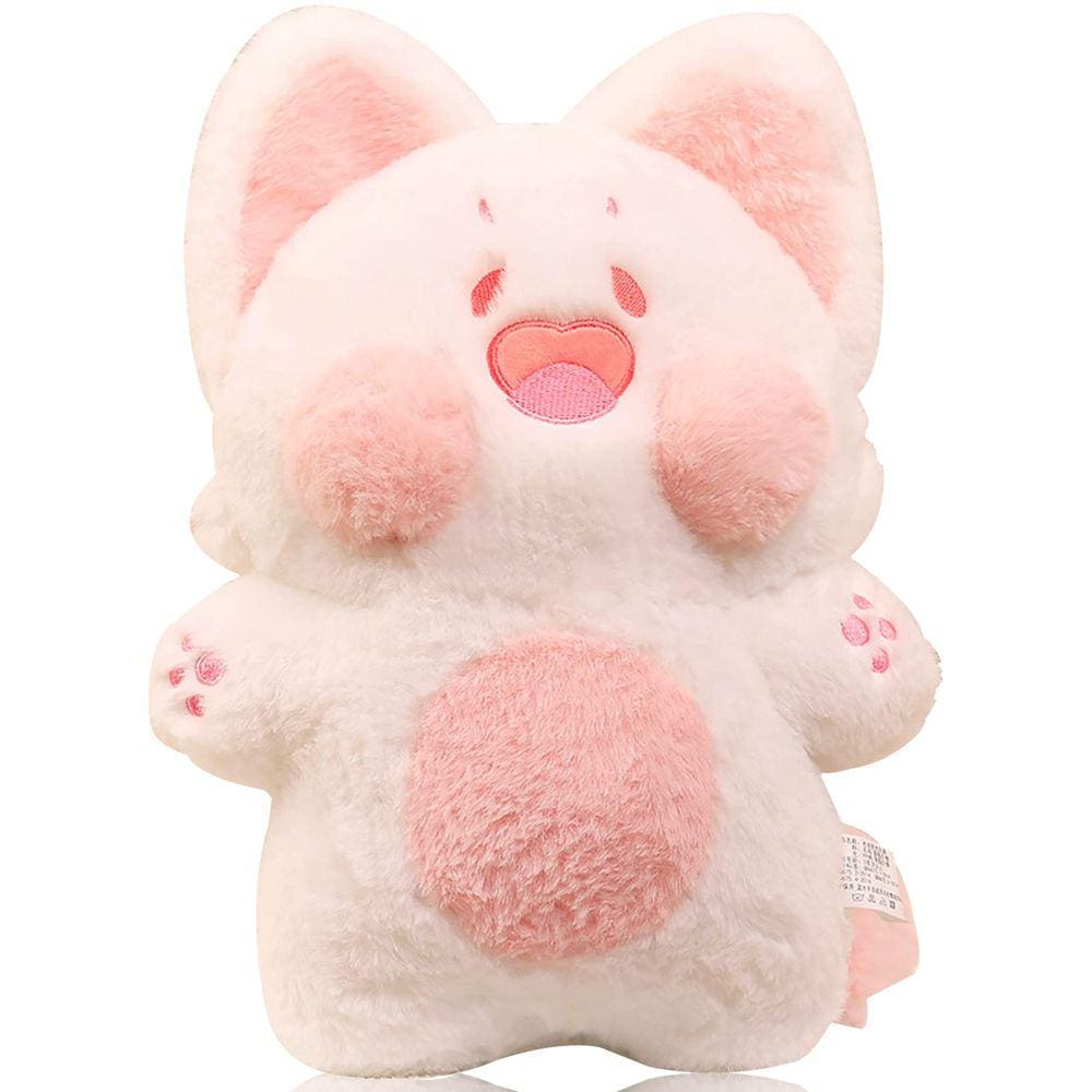 Almofada de pelúcia PERUKOYO Cat Stuffed Animal de 35 cm para crianças