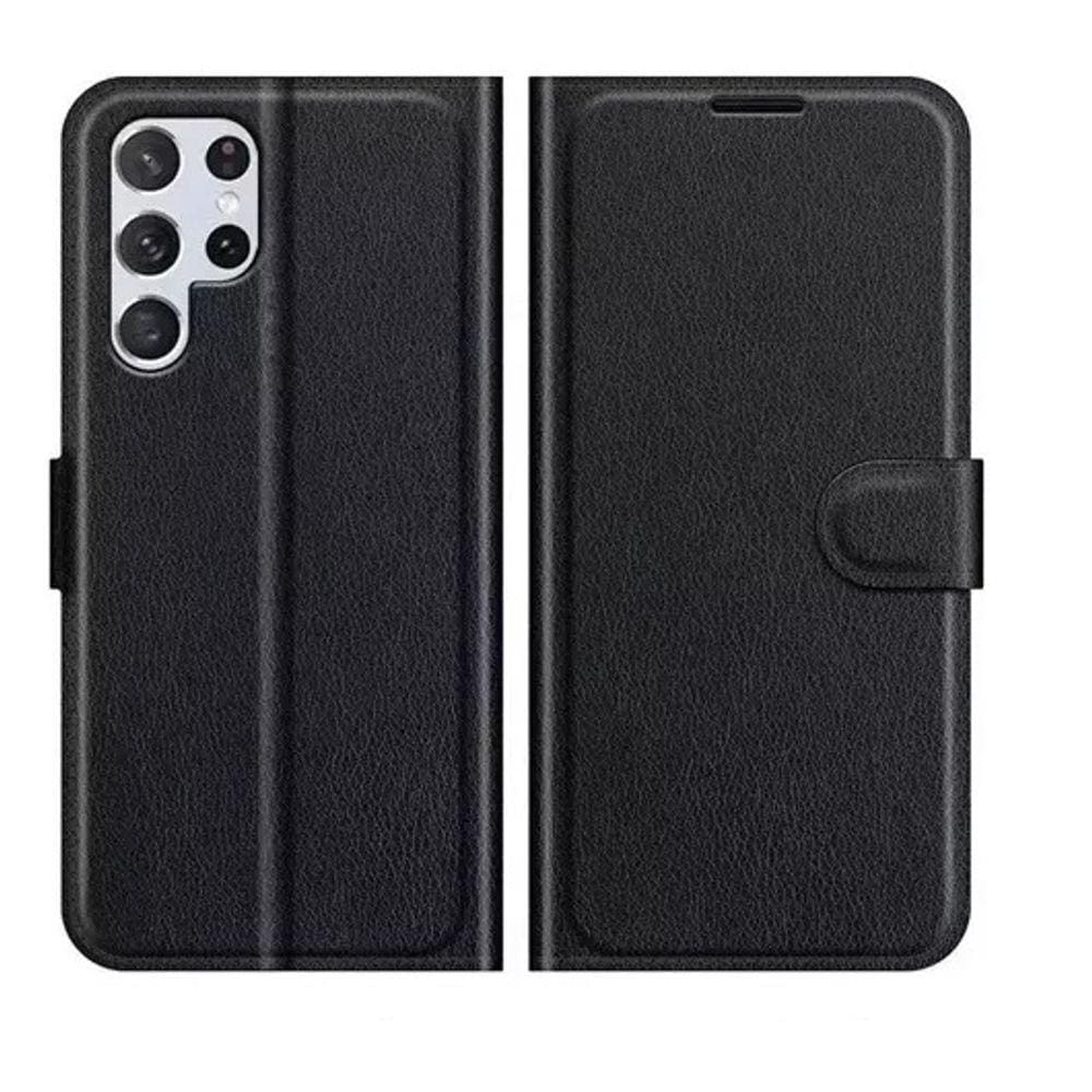 Capinha Capa Carteira (PRETA) Flip Luxo Para Samsung Galaxy S24 Ultra