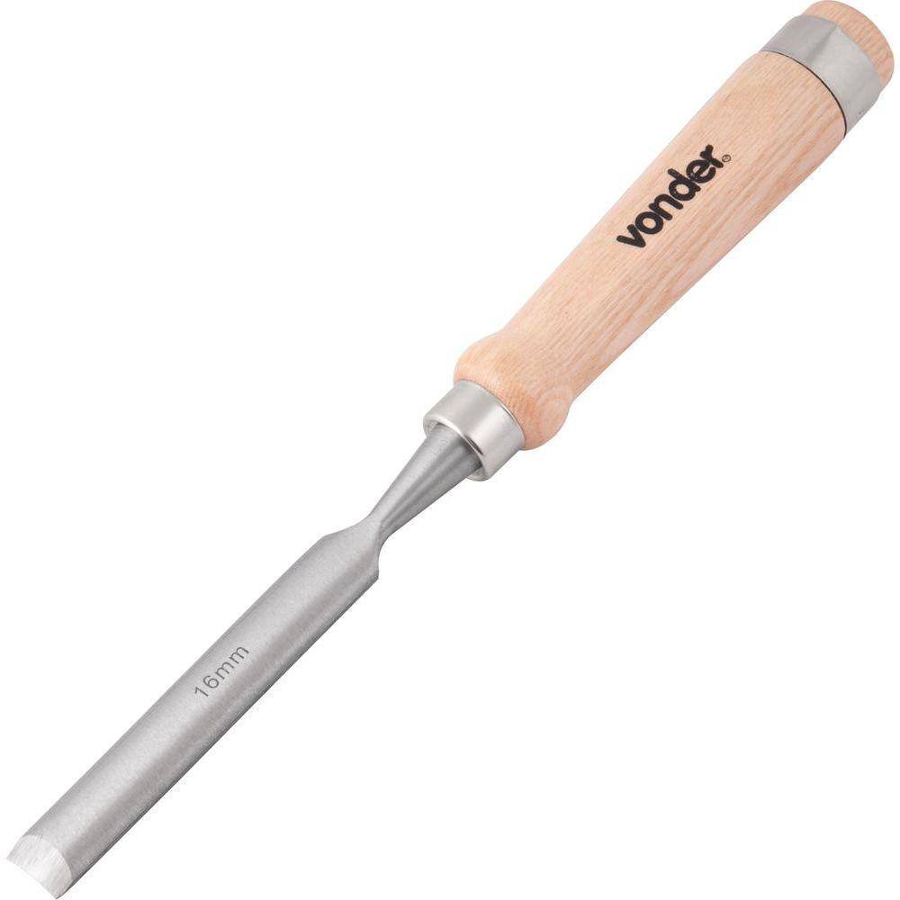 Formão goivado 16mm aço carbono cabo madeira - Vonder