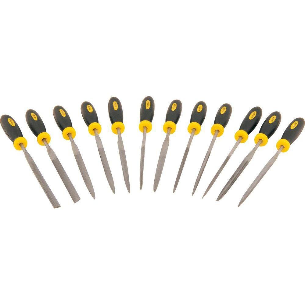 Jogo lima agulha 150mm cabo plástico com 12 peças - Vonder