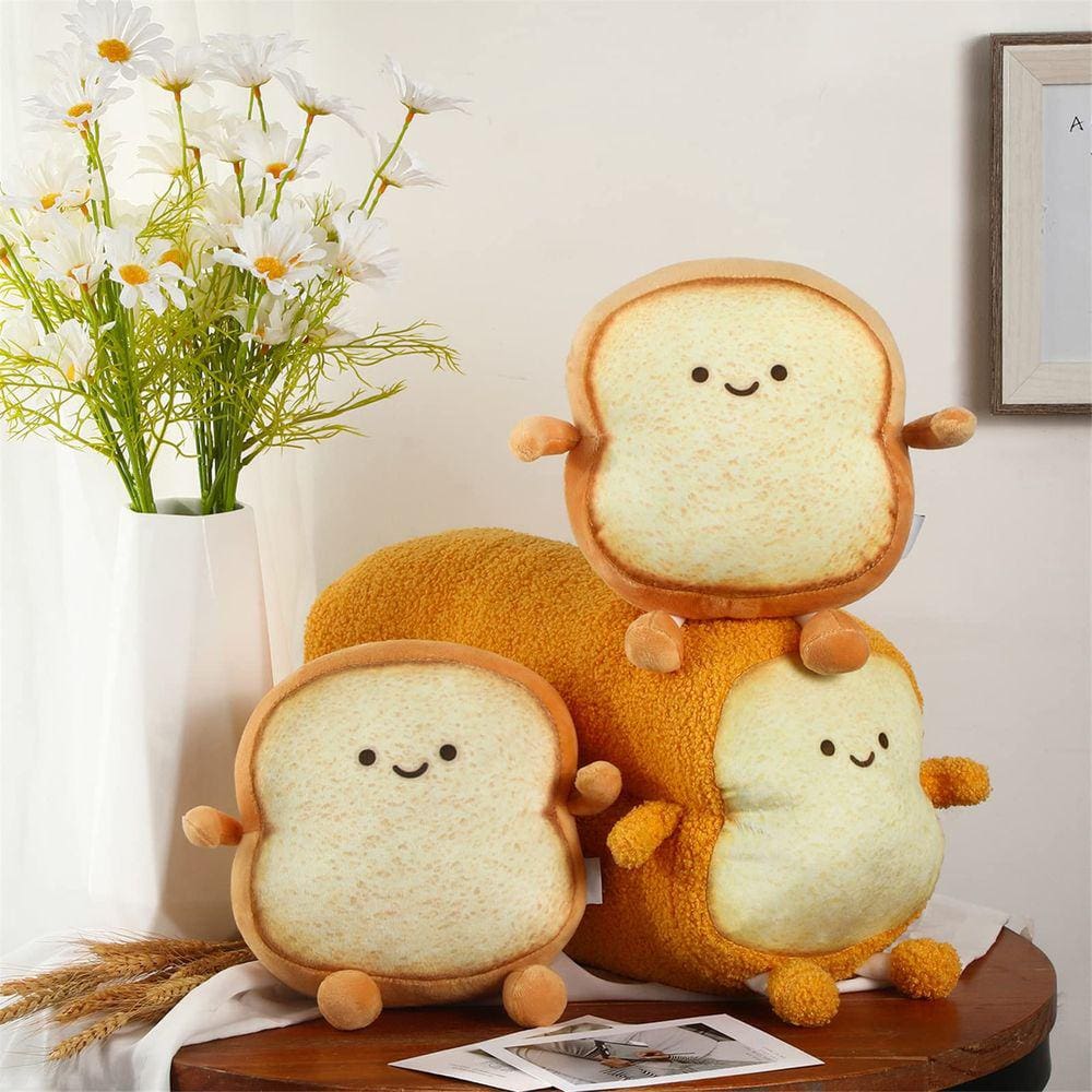 Almofada de pelúcia Yookeer para o Dia dos Namorados, pão torrado, 3 unidades