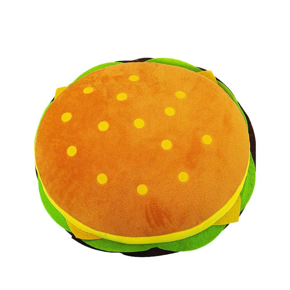 Almofada de cheeseburger de pelúcia, almofada de comida recheada, brinquedo de 30 cm
