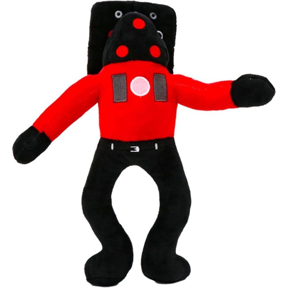 Brinquedo de pelúcia SACLI Skibidi Toilet Titan Speakerman 28 cm vermelho