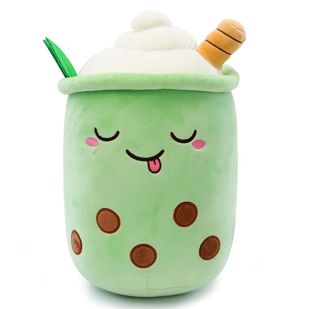 Brinquedo de pelúcia Maikerry 35 cm Boba Milk Tea Green para crianças/adultos