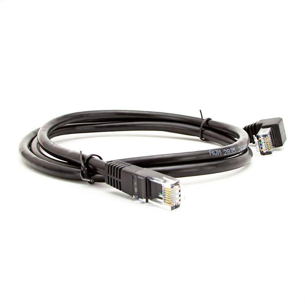 Cabo De Rede Cat5e Plug De 90º Graus Para Baixo - 50 Cm