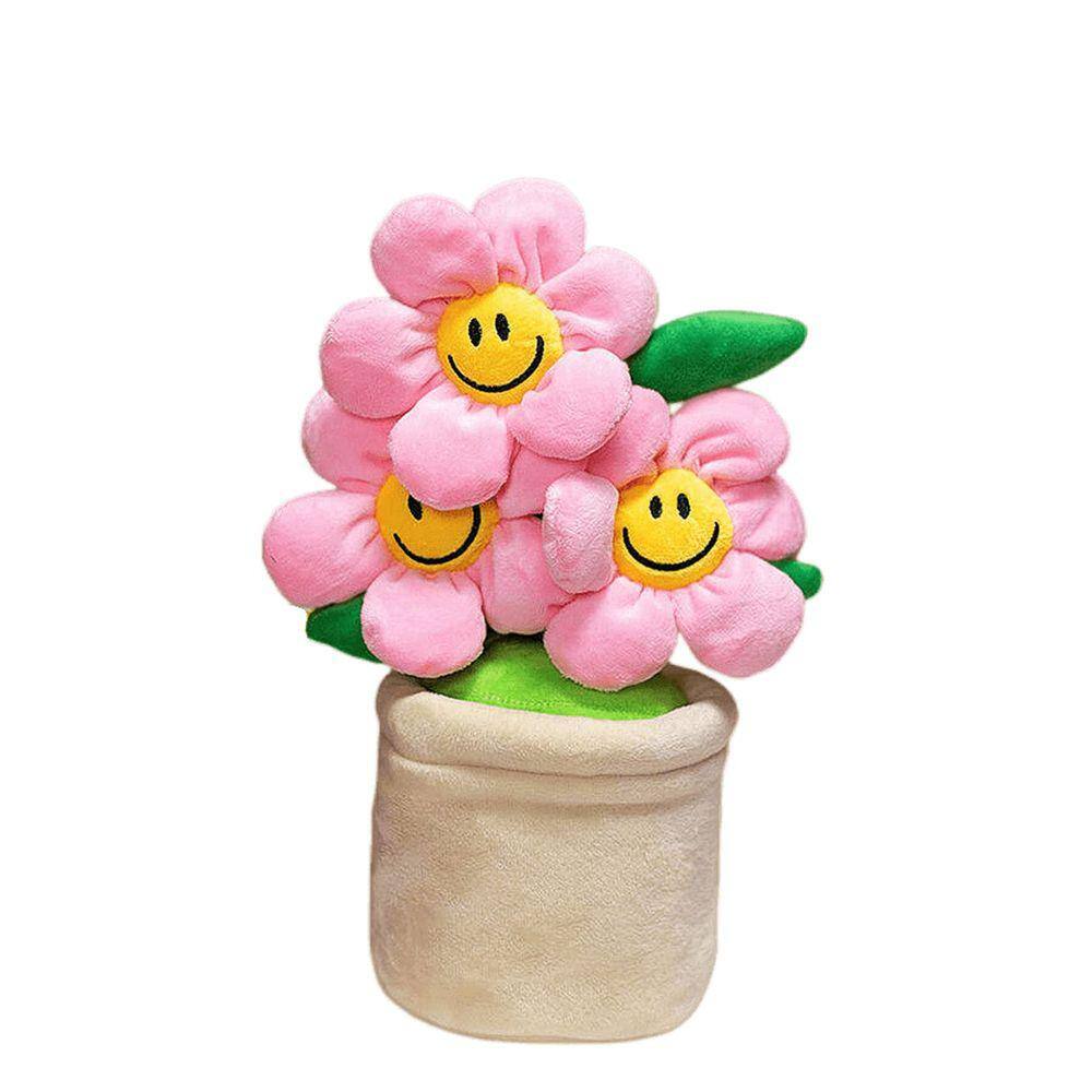 Brinquedo de pelúcia BOOTANO, travesseiro em vaso de girassol, 30 cm, decoração de quarto