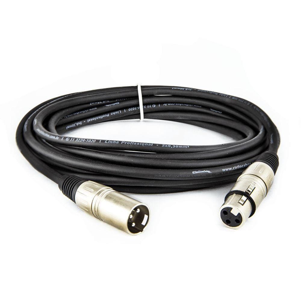 Cabo Xlr Macho X Xlr Balanceado Profissional - 1 Metro