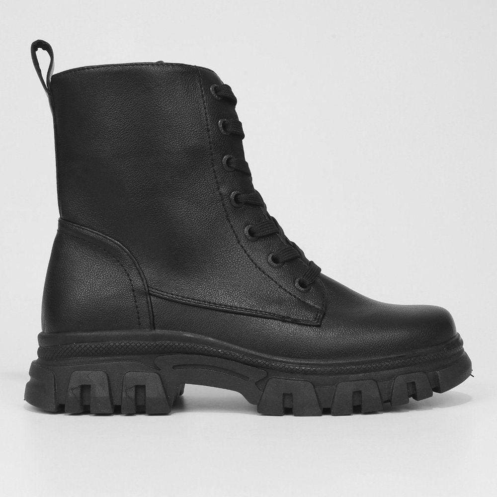 Bota Feminina Mooncity Coturno Flat
