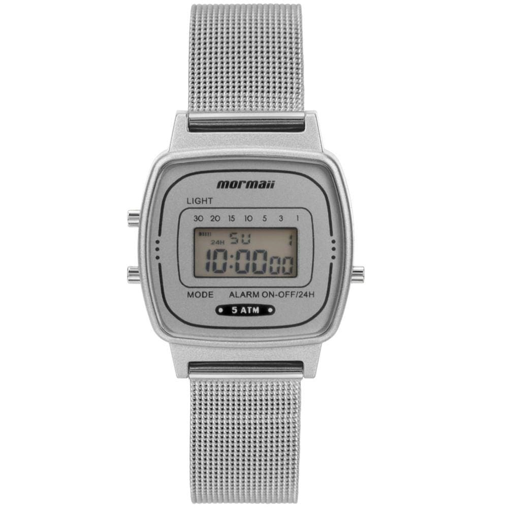Relógio MORMAII prata digital feminino MO13722CA/7K