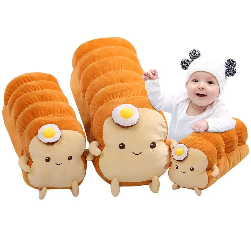 Almofada recheada DENTRUN Fried Egg Toast Bread para crianças/adultos