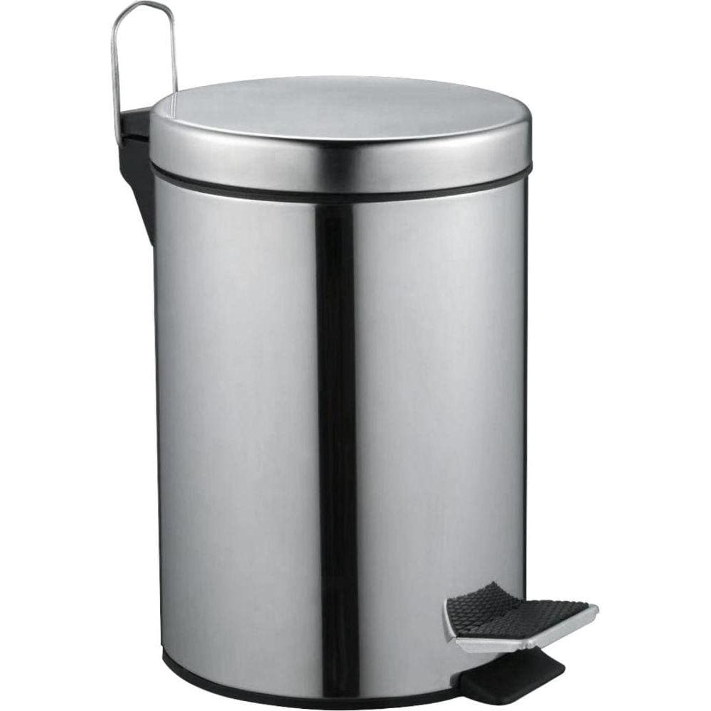 Lixeira Redonda 5 Litros Inox Cinza Vonder