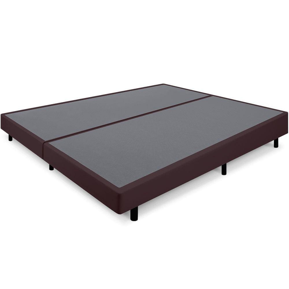 Cama Box Queen Anti Refluxo Marrom Inclinada 158x198cm BF Colchões