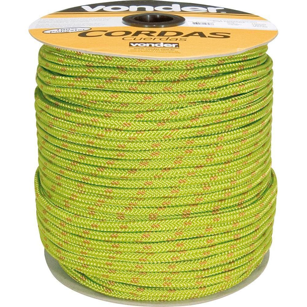 Corda Multifilamento Trançada 12,0mm 11,0kg 111 Metros Verde