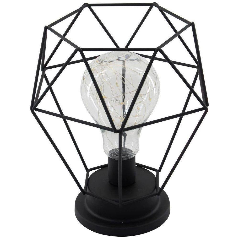 Luminária Vintage Decoração Industrial Luz De Led Amarela