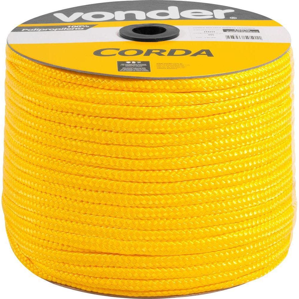 Corda Multifilamento Trançada 10mm 190m Amarela Carretel - V