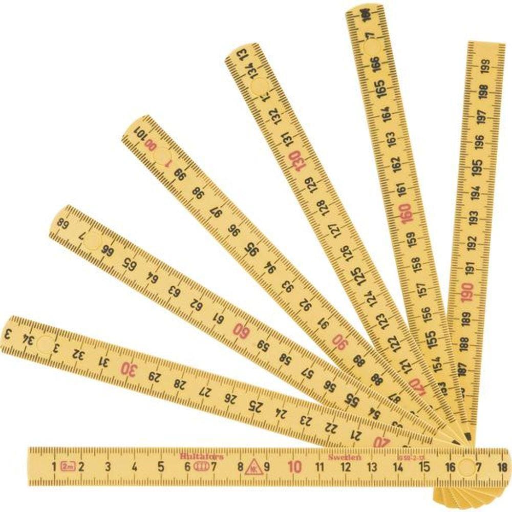 Escala métrica 2 metros 12 dobras de nylon - Vonder