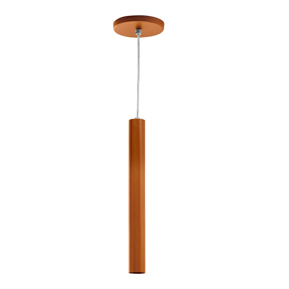 Pendente Luminária Teto Balcão Sala Tubo Cilindro 50cm Cobre