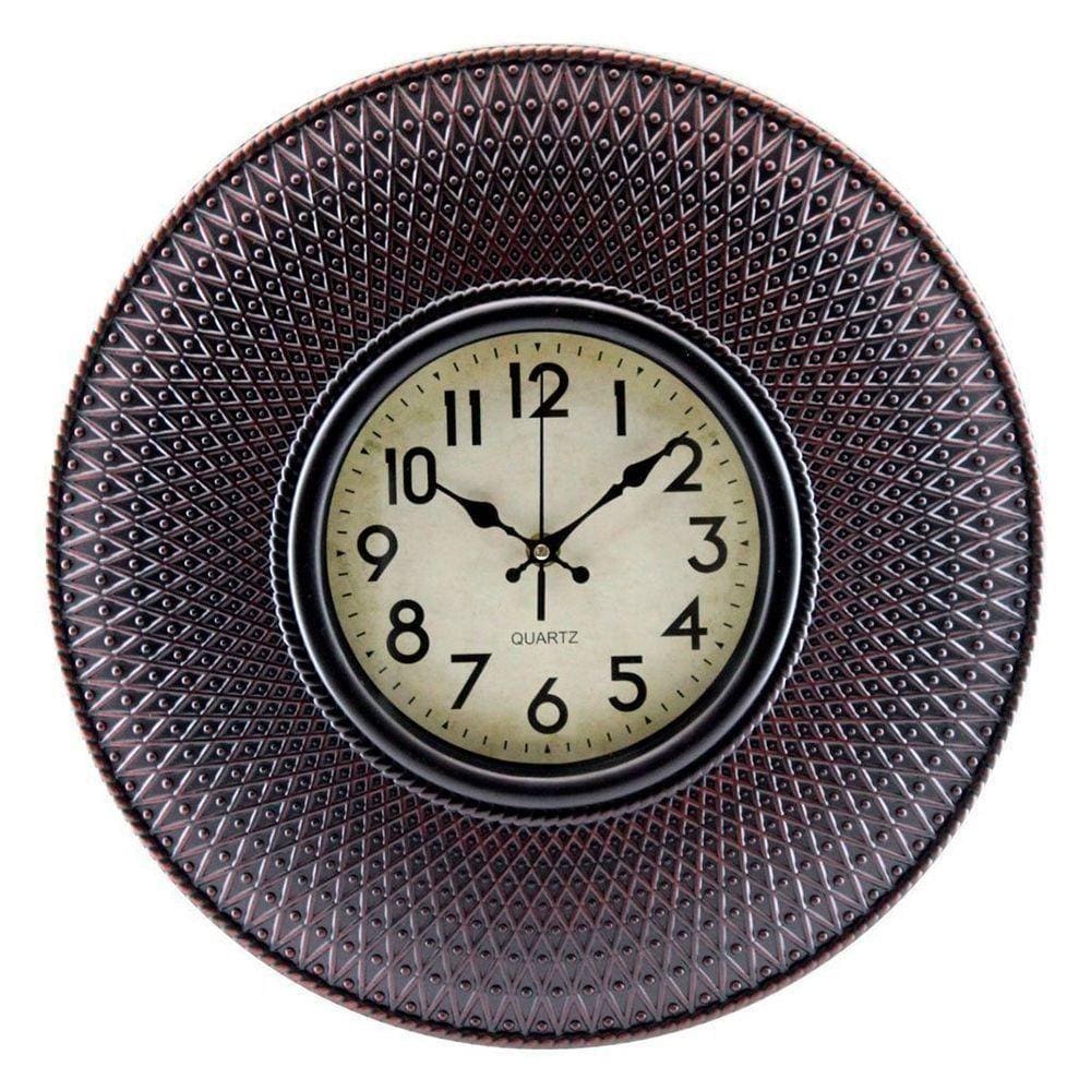 Relógio De Parede Decorativo Clássico 40cm Cobre