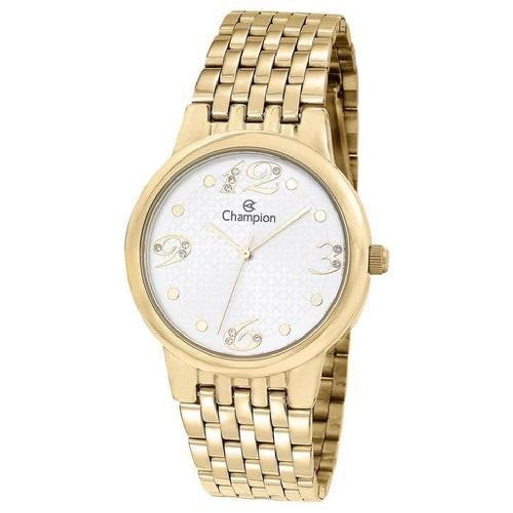 Relógio Feminino Dourado Champion Prova D`Água