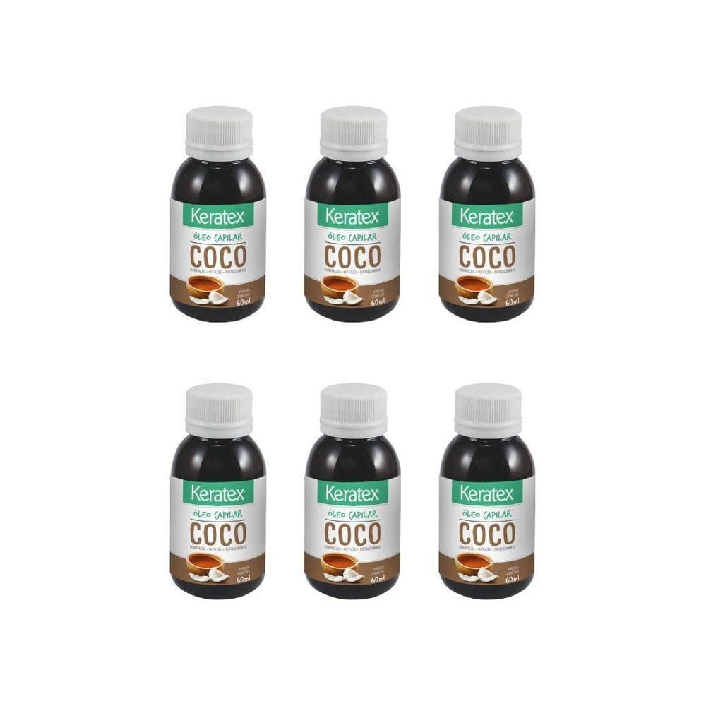Oleo Capilar Keratex Coco 60Ml - Kit Com 6Un