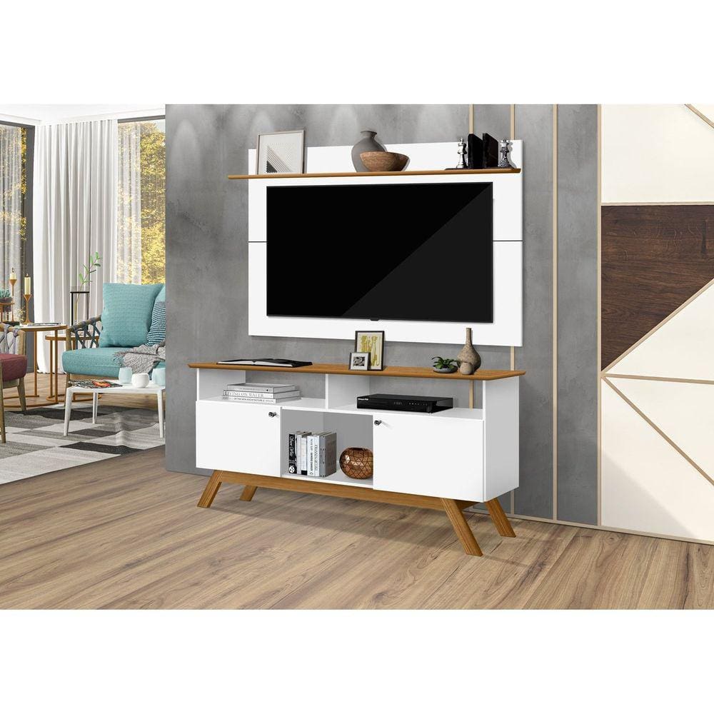 Painel para TV até 55 Polegadas Venus Branco / Marrom