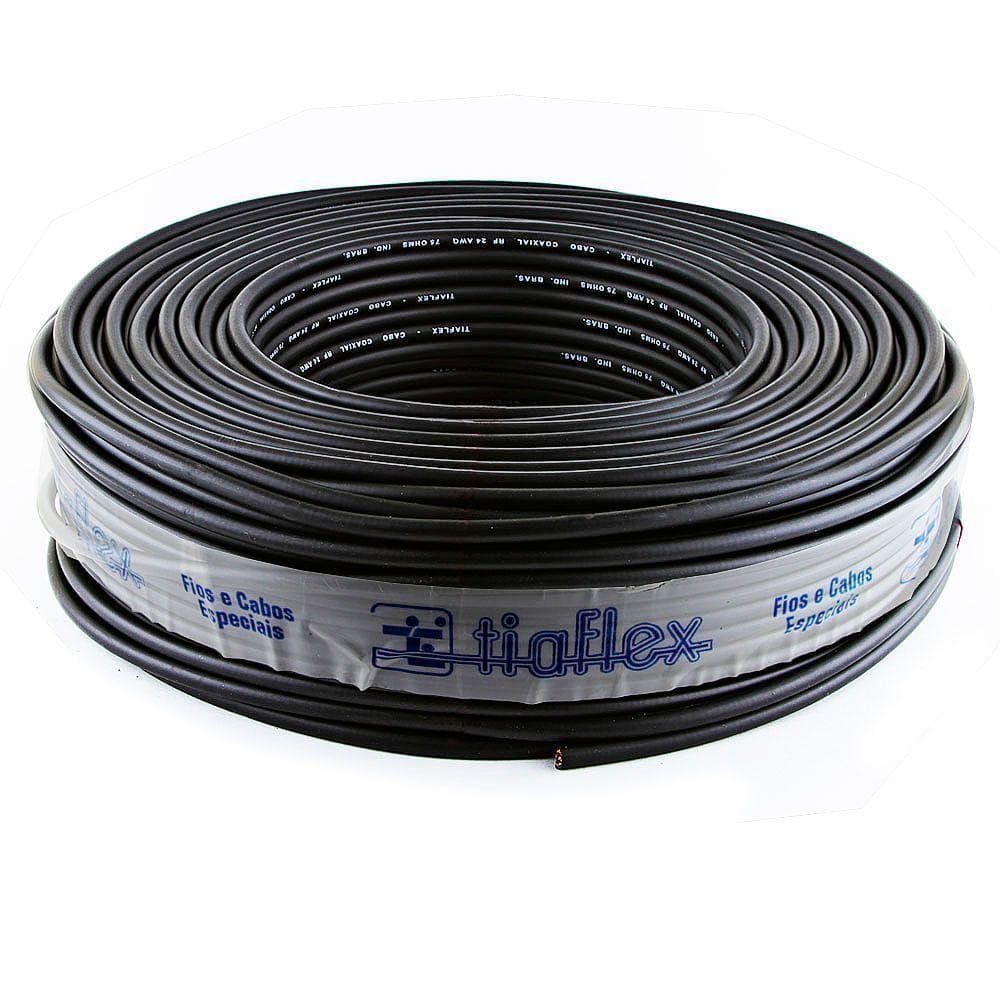 Cabo Coaxial Digital 75 Ohms Blindado Cristal - 4 Metros