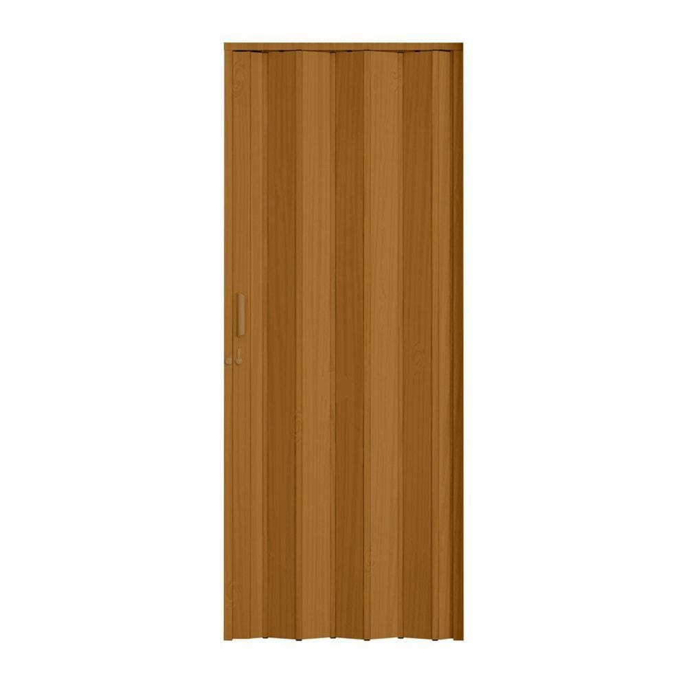 Porta Sanfonada PVC Plastporta 210x84cm Plastporta BCF Cerejeira
