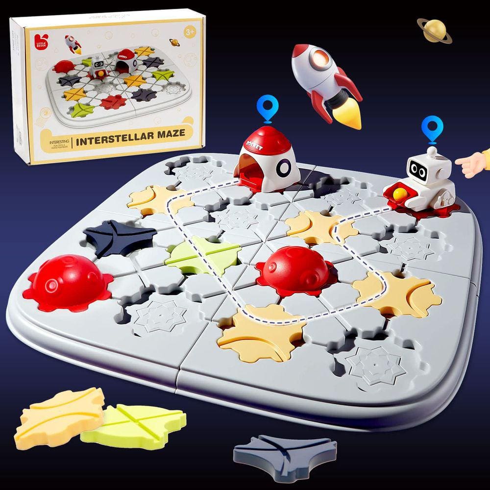 Jogo de tabuleiro de quebra-cabeça COUOMOXA Interstellar Maze Kids 3+ Years