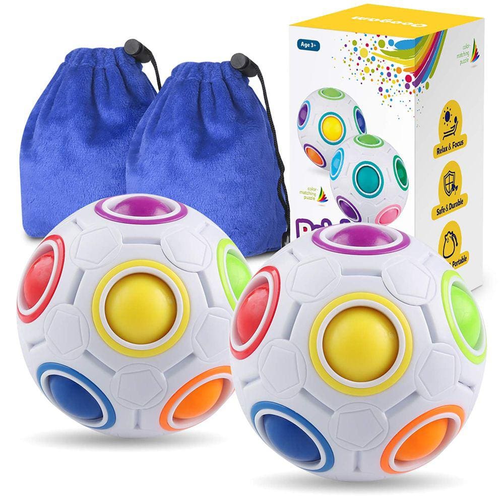 Pacote de 2 Puzzle Ball Coogam Rainbow para crianças e adultos