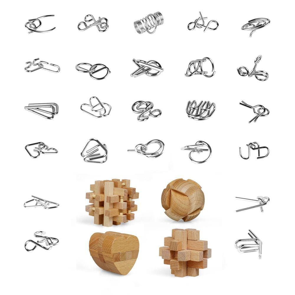 Quebra-cabeças Brain Teaser ActPO Unlock Interlock Game 28 unidades