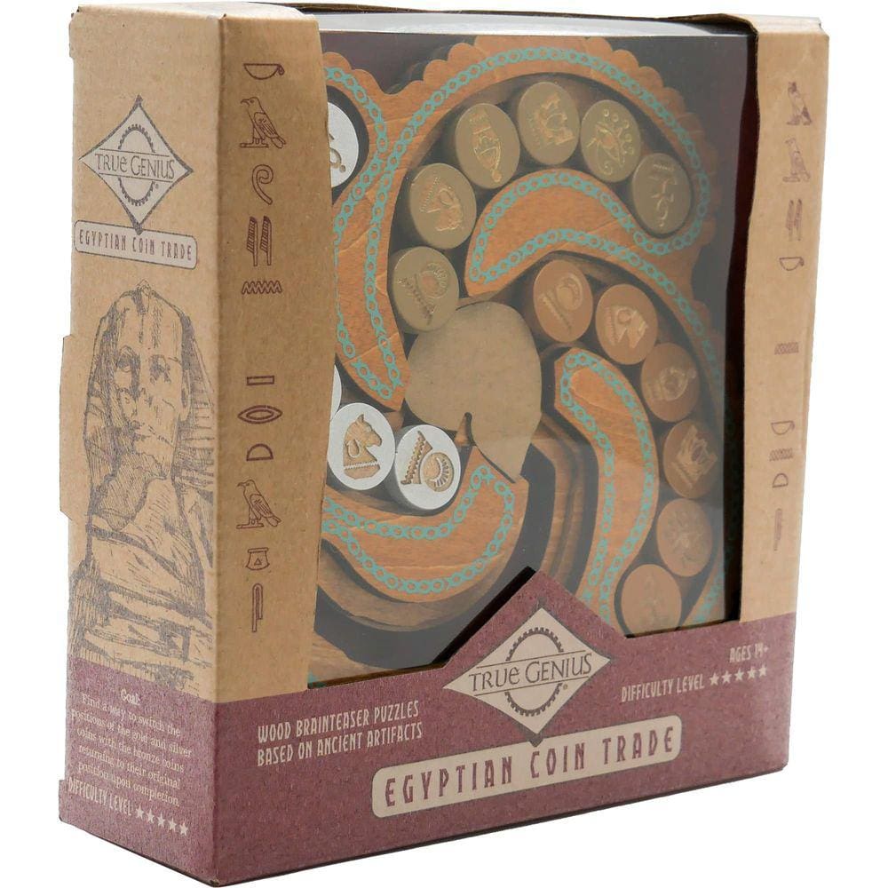 Projeto de quebra-cabeça de madeira Genius Egyptian Coin Trade High Diffic