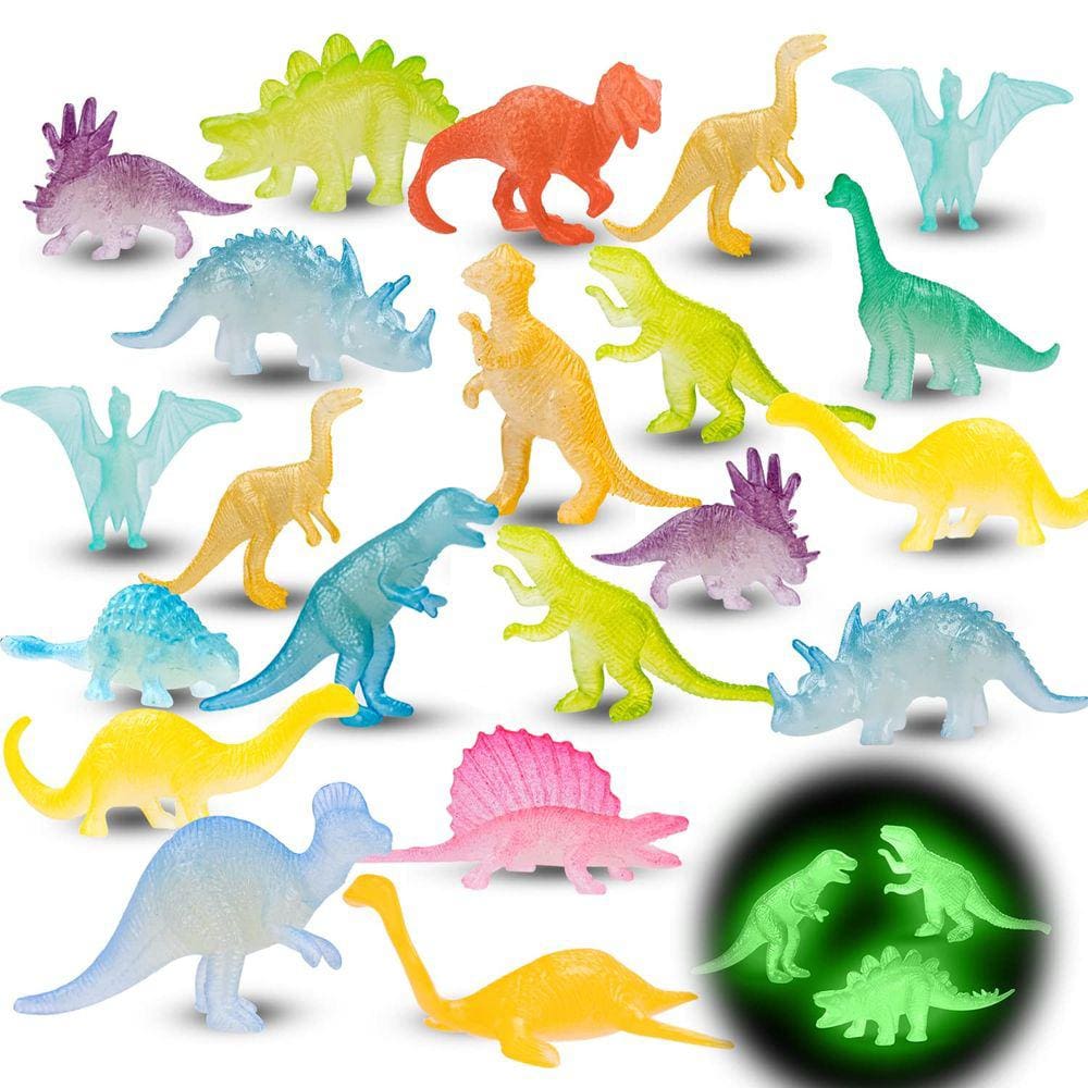 Toy AugToy 48 unidades de minibonecos de dinossauro que brilham no escuro