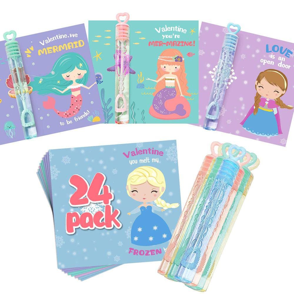 Presentes de Dia dos Namorados - Mermaid Princess Valentine Card Bubb