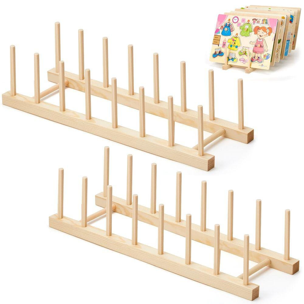 Rack de armazenamento de quebra-cabeças Tioncy Wood Jigsaw Holder para crianças/adultos