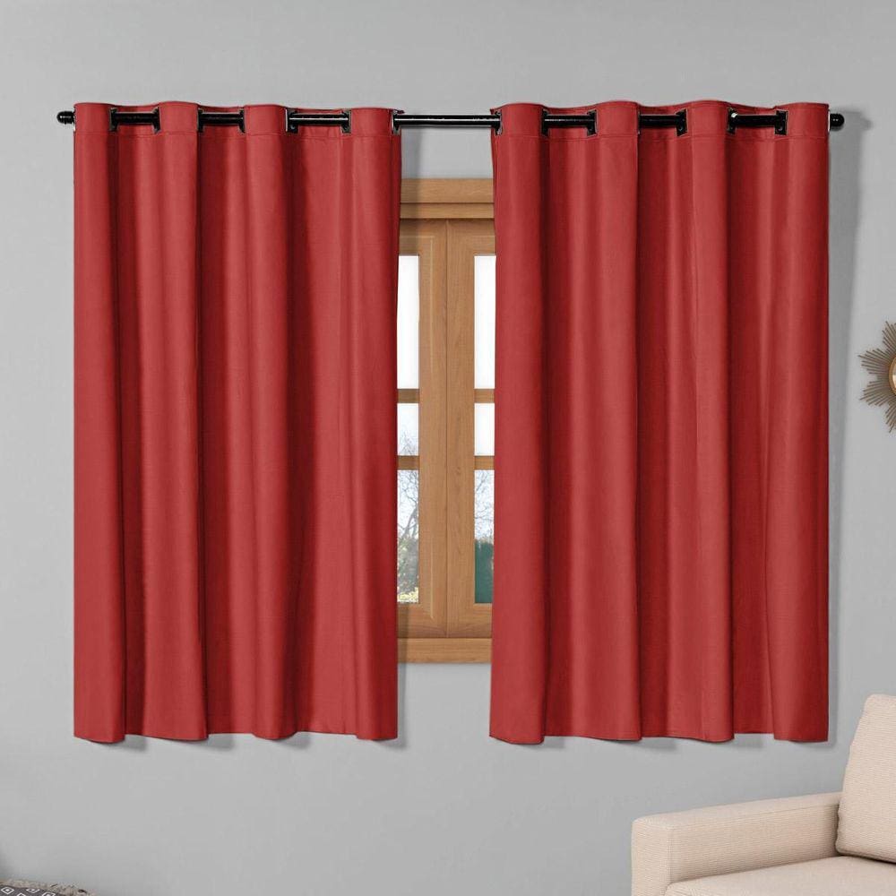 Cortina Blackout 100% Pvc 2,20M X 1,30M Vermelho Corta Luz